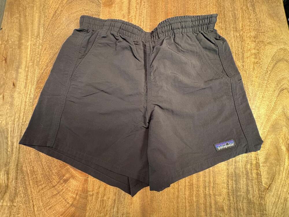 Patagonia Swim Trunks Shorts Womens Small Black Elastic Waist Drawstring